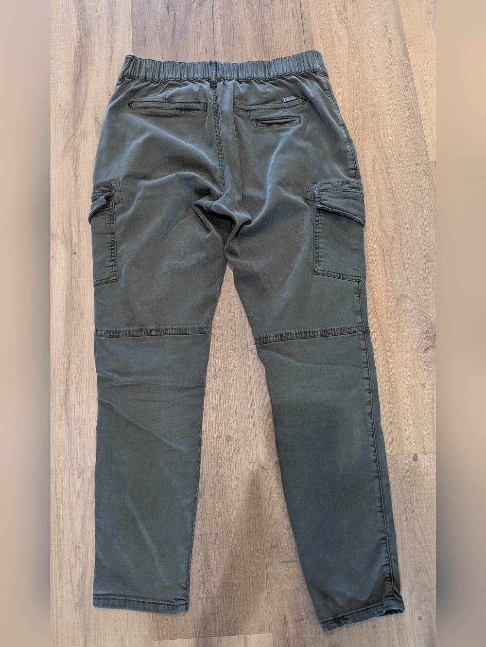 Mos Mosh Olive Green Cargo Pants Utility Style Lyocell/Cotton Blend - Picture 5 of 9